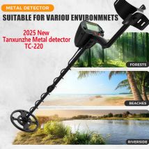 Tragbarer TC-220-Metalldetektor mit 5 Modi – intelligenter Bildschirm + langlebige Akkulaufzeit, Schmuck/komplettes Metall/präzise Positionierung