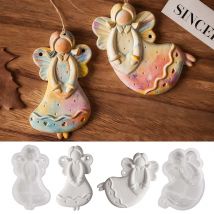 Creativo angelo senza volto stampo in silicone fai da te fatto a mano cuore punto ragazza gesso ornamenti di cemento stampo in resina decorazioni per la casa regali del festival