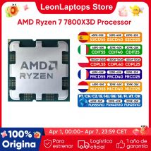 PROCESADOR AMD Ryzen 7 7800X3D R7 7800X3D 5,0 GHz 8-Core 16-Thread CPU procesador 5nm 96M Socket AM5 placa base compatible con X670/B650
