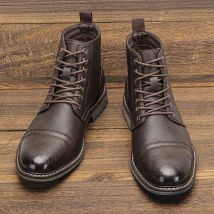 Herren-Stiefeletten 2025, modische, bequeme Marken-Lederstiefel für Herren
