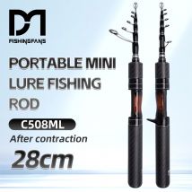 FISHINGFANS Mittellichte Teleskop-Köderrute, Reise-Angelrute mit Carbon-Griff, solide Carbon-Spitze, ML, tragbare Angelrute