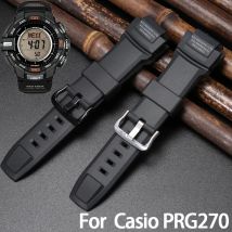 Uhrenzubehör, geeignet für Casio Protrek PRG-270 Prg 270 Herrenuhrenarmband, sportliches, wasserdichtes Gummi-Dornschließe-Armband