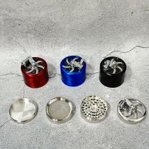 2,4 zoll Farbe Metall Kräuter Mühle Mörtel 4-Schichten Zink-legierung Gras Zigarre Tabak Vanille Knospe Mühle Rauchen zigarette Werkzeug