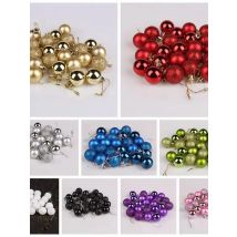 Hot Sale 24 Pcs/Set 12 Colors Glitter Christmas Baubles Ornament Ball Party Home Garden Decoration For Christmas Tree Decoration