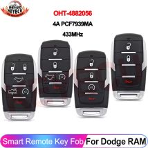 KEYECU OHT-4882056 Do Dodge RAM 1500 Pickup Limited 2019 2020 2021 2022 2023 2024 Inteligentny pilot zdalnego sterowania z chipem 4A, bezkluczykowy, numer 68442907
