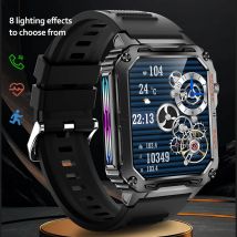LED-Beleuchtung Smart Watch 1,91 Zoll Full Touch Screen Bluetooth Anruf Herzfrequenz Schlafüberwachung Sport Fitness Tracker Smartwatch