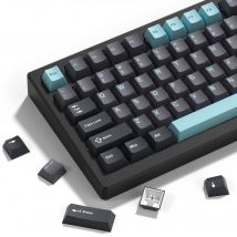 138 Keys Retro Grey Blue PBT Keycap Double Shot Cherry Profile Key caps for Cherry MX Switches Mechanical Gamer Keyboard