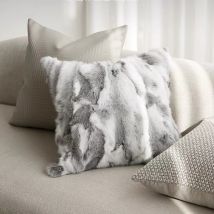 Home Decor Dekorative Kissen Fancy Echtes Kaninchenfell Patchwork Luxus Sofa Kissenbezug