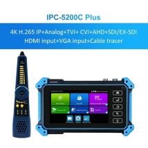 Tester CCTV IPC-5200C Plus 8MP IP CVI TVI AHD Analogico 5 IN 1 VGA e ingresso HD 4K Tester per telecamera IP HD Touch screen IPS da 5,0 pollici