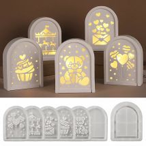 Bogen Form Lagerung Box Lampe Silhouette Ornament Silikon Form DIY Gips Geschenk Box Dekorative Kerze Basis Harz Form Handwerk