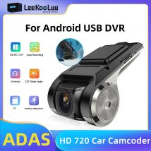 Fotocamera DVR per auto Leekooluu per Radio Android videoregistratore digitale per auto USB con ADAS Dash Cam Registrar grandangolare a 170 °