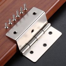 DRELD 44 mm silberne Schrankscharniere, drei gleichwertige Seiten, gefaltetes Holzkistenscharnier, dekorative Scharniere für Möbel, Schrank, Schublade, Tür