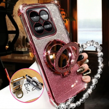 Glitter Crystal Bracelet Phone Holder Case For Motorola Moto G86 G56 G06 G05 G84 G04 G14 G24 G34 G54 E14 E15 Stand Bracket Cover