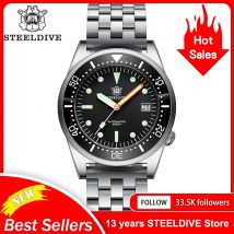 Steeldive Marke SD1979 Edelstahl Armband Super Leucht C3 Blau Zifferblatt 200M Wasserdicht Dive Uhr