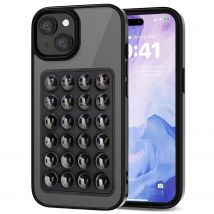 Saugnapf-Handyhülle für iPhone 16 15 14 13 12 11 Pro Max XS 15 Plus 12 Mini Transparente Süßigkeiten stoßfeste Silikon-Rückseite
