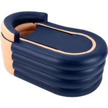 Faltbarer, aufblasbarer Wellness-Badewanne mit Deckel – 140 x 84 x 74 cm – Mobile Spa-Badewanne aus PVC mit Thermoschutz und ergonomisch