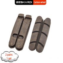 2 paia 4 pezzi bici da strada pastiglie freno bicicletta ruota in carbonio sughero blocco di legno scarpe freni pade cerchio V BMX ruote pieghevoli per Shimano