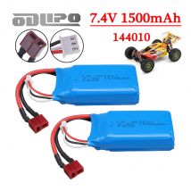 Lipo 7,4 V 1500 mAh Akku für WLtoys 12402 12403 12404 12423 12428 144010 144001   4WD Crawler Cars RC Offroad-Rennwagenbatterie