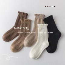 1-12Y Girls Socks Autumn Winter Socks Cotton Socks Kids Lolita Fancy Socks Twist Pattern