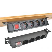 Enchufe de escritorio de mesa, toma de corriente para reuniones, regleta PDU, 1-10 AC, enchufe europeo, conexión de puerto C14