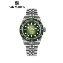 San Martin SN0148 Uhr Miyota 9015 Emaille Sunburst Zifferblatt Automatische Mechanische Wasserdicht 200 m Original Design Männer Taucheruhren