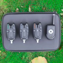 Jsfun einstellbare led karpfen angeln alarm biss 1 + 3 set hohe empfindlichkeit smart tragbare angeln zubehör JS-B3