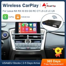Bezprzewodowy CarPlay Android Auto dla Lexus NX RX IS ES GS RC CT LS LX LC x x x GX 2014-2019, z funkcją luster Link Car Play