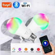 Tuya Smart E27 Lampadina A LED 15W 20W 110V 220V Bluetooth/WiFi RGB Lampadine Dimmerabili Lampada A Led Per Alexa Google Home Smart Life App