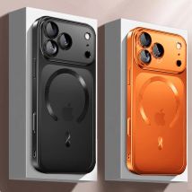 Luxus-Beschichtung, matt, transparent, magnetisch, kabellose Ladehülle für iPhone 13/14/15/16/17 Pro Max Air Plus, stoßfeste, klare Abdeckung