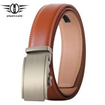 Brown Cowhide Genuine Leather Belts For Men New Fashion Luxury Designer Dress Formal Casual Belt Male Automatic Buckle B622