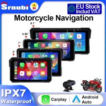 5/6.86/7/8.1 "Moto Lettore Multimediale Wireless CarPlay Android Auto Registratore di Navigazione GPS IPX7 Impermeabile BT Touch Screen