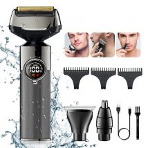 Solimpia 3 in 1 Rasoi elettrici professionali a lamina Impermeabile IPX5 Ricarica USB Barba Rasoio per uomo Barba Trimmer Bagnato/Secco