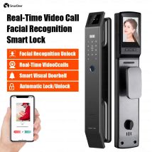 SmaerDeer Smart lock con telecamera 3D riconoscimento facciale serratura elettronica con campanello visivo per videosorveglianza