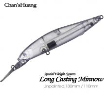 Chan'shuang 10pcs unbemalte Rohlinge Köder spezielles Gewichts system Long Casting Minnow schwimmende DIY handgemachte künstliche Angel köder