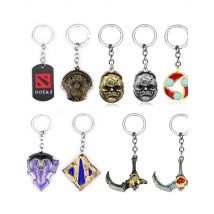 Hot Game Dota 2 Keychain Dota2 Butcher Pudge Butterfly Sword Weapon Keyring Immortal Dragon Talon Hook Metal Key Chain Fans Gift