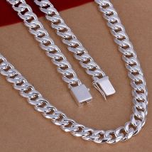 925 Sterling Silber 10 mm 20/22/24 Zoll exquisiter edler wunderschöner Charme Mode für Männer Frauen Kette Hochzeit Halskette Schmuck