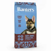 BANTERS Puppy Junior, 3kg, 15kg, Pienso para Perros Cachorros, Comida Natural para Perros
