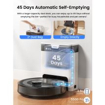 Lefant M2 Pro LDS Robot Vacuum and Mop Combo,  6000Pa Suction, Smart Mapping,60 Days Hands off Cleaning Vacuum