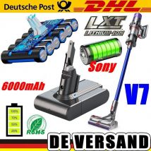 Per Dyson V7 Animal, V7 Motorhead Pro, V7 Trigger V7 Auto + Avvio, V7 Fluffy, V7 Absolute SV11 6000mAh Sony Cell Batteri T
