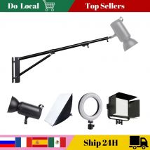 170cm 135cm ciężki uchwyt ścienny z wysięgnikiem do projektora do studia fotograficznego Softbox wideo stroboskopowe światła pierścieniowe