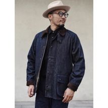 Sauce Zhan Wax-Free Ranger Denim Coat Herren Rustic Terrain Trench Outlander Jacke Regular Fit