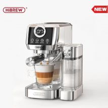 HiBREW 3 in 1 Semi Automatico Espresso Cappuccino Latte Macchina per il Caffè Automatico Schiuma di Latte Caffè Macinato Acciaio Inossidabile H13A