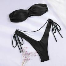 Push-Up-Bikinis, Mikro-Tanga-Bikini-Set, Bandeau-Beachwear, hoch geschnittener Badeanzug für Damen, 2022, Sommer, brasilianischer Biquini, Strandkleidung