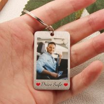 Personalisierter Schlüsselanhänger mit Farbbild, individueller Foto-Schlüsselanhänger aus Edelstahl, Erinnerungsgeschenk, geeignet für die Familie, Geschenk für Freunde