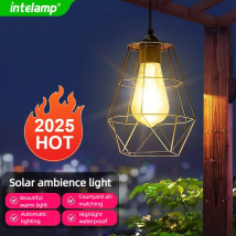 Solar-Pendelleuchten für den Innen- und Außenbereich, superhell, IP65, wasserdicht, Solar-Schuppenleuchten für Schlafzimmer, Wohnzimmer, Garten, Garage