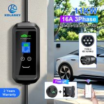 Kolanky 16A 11 kW und 7,2 kW Elektrofahrzeug-EV-Ladegerät Typ 2 APP WLAN-Steuerungsset IEC62169 Ladezeit PHEV Hybrid-Auto 5/10 m