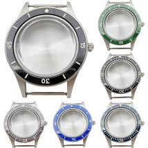 40mm Uhrengehäuse gewölbtes Glas massiver Edelstahl für nh35 nh36 Uhren Automatik werk Zubehör
