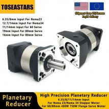 Riduttore planetario ad alta precisione 6,35/8/11/14mm Rapporto di ingresso 5:1 10:1 per Nema 23 57mm Nema34 86 Stepper 60mm Servomotore riduttore