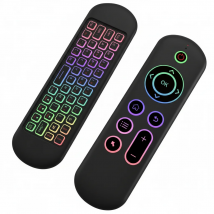 MRSVI Air Mouse Remote Control M5 Wireless 2.4G&Bluetooth With 7 Color Backlit Gyroscope Keyboard for Smart Android TV Box,PC