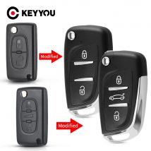 KEYYOU Zmodyfikowana wersja kluczyka samochodowego do Peugeot 307 408 308 do Citroen C-Triomphe C-Quatre C2 C3 C4 C5 Berlingo CE0536 CE0523